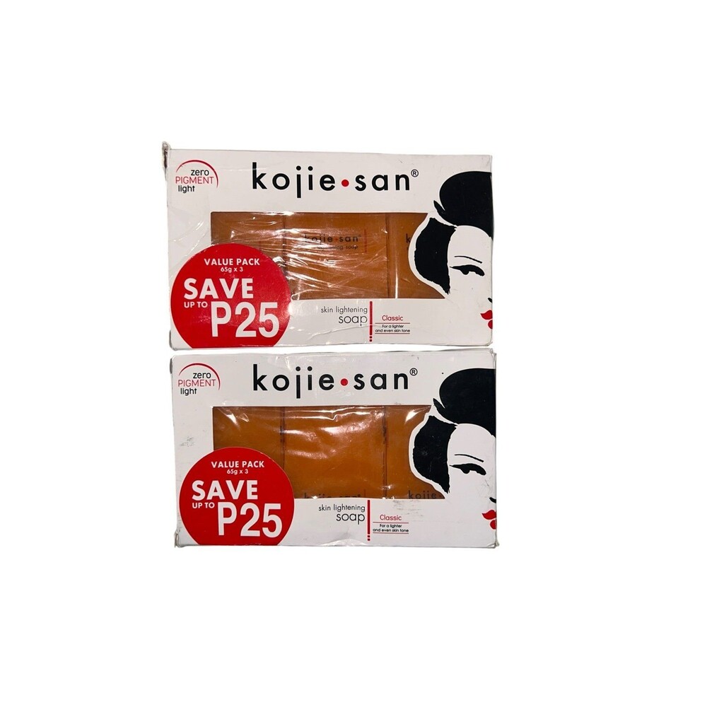 Kojie San Skin Lightening Kojic Acid
Soap 2 Packs Of 3 Bars